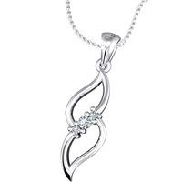 9ct white gold 3 diamond curved pendant 5335p9wdq10