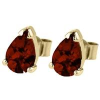 9ct Gold Garnet Teardrop Studs G40-5091-29