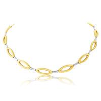 9ct two tone ellipse necklet cn952 17