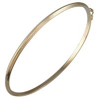 9ct Gold Ridged Edge Bangle 1.31.0693