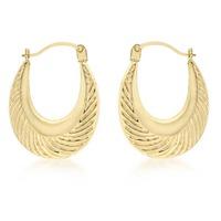 9ct Gold Small Swirl Creoles Earrings 1.53.7459