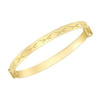 9ct Gold Diamond-cut Kiss Baby Bangle 1.36.0384