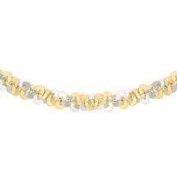 9ct 2 Colour Fancy Twist 20 Inch Necklace 2.15.4335