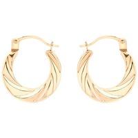 9ct Gold Mini Twist Creole Earrings 1.53.3799