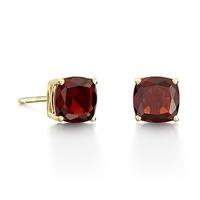 9ct Gold Four Claw Round Garnet Stud Earrings 9ER357-GN-Y