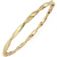 9ct Engraved Twisted Bangle BN420