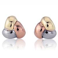 9ct Tri-Colour Knot Studs SE529