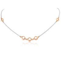 9ct Two Tone Circle Necklet CN944-17