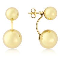 9ct gold double ball studs se513