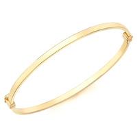 9ct Gold 3mm Rectangular Tube Bangle 1.31.2111