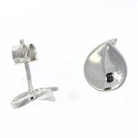 9ct White Gold Leaf Stud Earrings 10.06.196