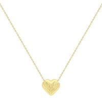 9ct gold diamond cut heart pendant 1196344