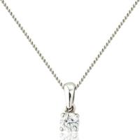 9ct White Gold Stone Set 0.33ct Diamond Pendant 1304P-9W-DQ1033