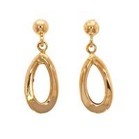 9ct rose gold open oval dropper earrings 1012007