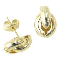 9ct Oval Knot Stud Earrings 10.01.234