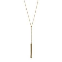 9ct Yellow Gold Lariat Bar Necklace GN273