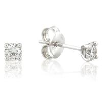 9ct White Gold Single Stone 0.25ct Diamond Studs 5035E-9W-DQ1025