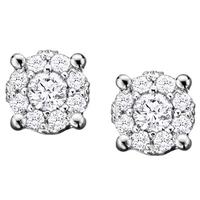 9ct White Gold Diamond Round Studs E2382W-26-9