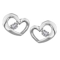 9ct white gold diamond heart studs e3113w 10 10