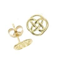 9ct yellow gold openwork celtic knot stud earrings 1001155