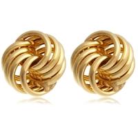 9ct gold small knot tube stud earrings 1550159