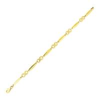 9ct oval link bar bracelet br865 07