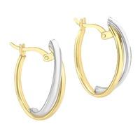 9ct gold two colour fancy hoop earrings 2511482