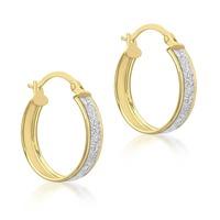 9ct Gold Stardust Creole Earrings 1.51.1159