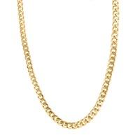 9ct gold 20 flat diamond cut curb necklace 1133635
