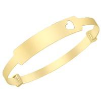 9ct gold heart id baby bangle 1360314