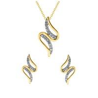 9ct Gold 0.12ct Diamond Jewellery Set SKS15892-12