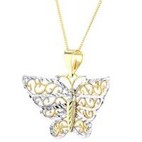 9ct Gold Diamond Cut Butterfly Pendant 2.63.4033