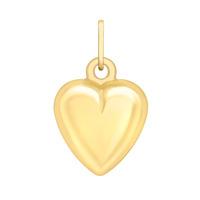 9ct Gold Plain Heart Pendant 1610013