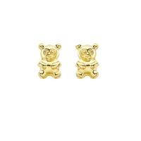 9ct 6x4mm Baby Teddy Bear Stud Earrings 1.55.3143