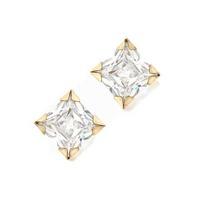 9ct 4mm 4 Claw Square CZ Stud Earrings 1.58.6979