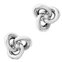 9ct White Gold 8mm Knot Stud Earrings 5.55.0893