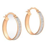 9ct Rose Gold 20x18mm Stardust Creole Earrings 5.51.1019