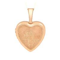 9ct rose gold 18x12mm st christopher heart locket 5652211