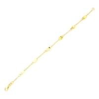 9ct gold chain oval disc bracelet cn929 07