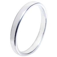 9ct White Gold 2mm Slight Court Ring SCL2 9W M