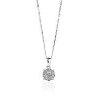 9ct White Gold 0.25ct Diamond Pendant SKP2701