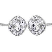 9ct white gold diamond square cluster stud earrings e2880w40 9