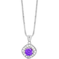 9ct white gold round amethyst and diamond pendant p2912wc 10 amy