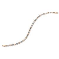 9ct Gold Two Colour Oval Link Bracelet GB410