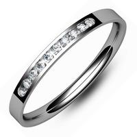 9ct White Gold Channel Set 2mm Band Ring E1012CH-9W J