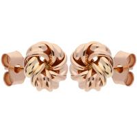 9ct Rose Gold Knot Studs E39-5037-R