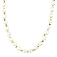 9ct 16 Inch Drilled Freshwater Pearl and Gold Necklace POZ726S