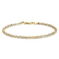 9ct 2 Colour Fancy Twist 7 Inch Bracelet 2.25.4331