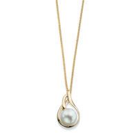 9ct White Freshwater Pearl Swirl Pendant GP812W-GN141