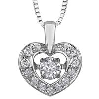 9ct white gold diamond heart pendant p3114w 25c 10